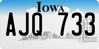 IA license plate AJQ733