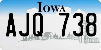 IA license plate AJQ738