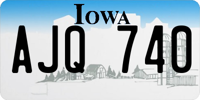IA license plate AJQ740