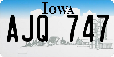 IA license plate AJQ747