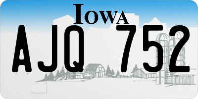 IA license plate AJQ752