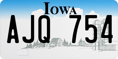 IA license plate AJQ754