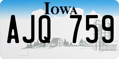 IA license plate AJQ759
