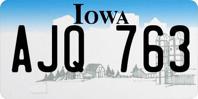 IA license plate AJQ763