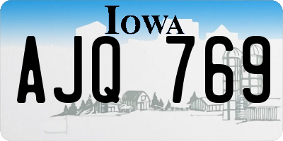 IA license plate AJQ769