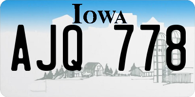 IA license plate AJQ778