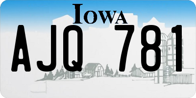 IA license plate AJQ781