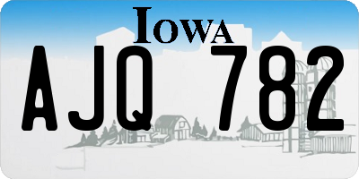 IA license plate AJQ782