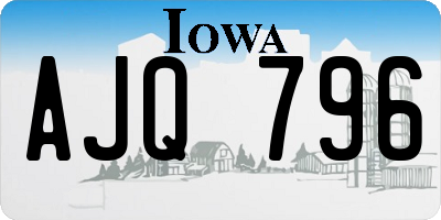 IA license plate AJQ796