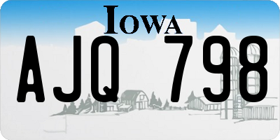 IA license plate AJQ798