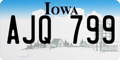 IA license plate AJQ799