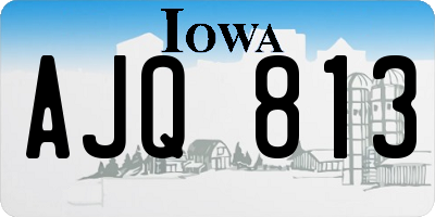 IA license plate AJQ813