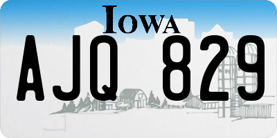 IA license plate AJQ829
