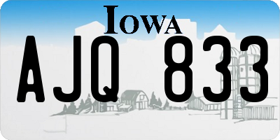 IA license plate AJQ833
