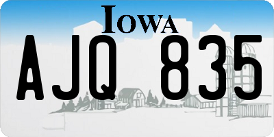 IA license plate AJQ835