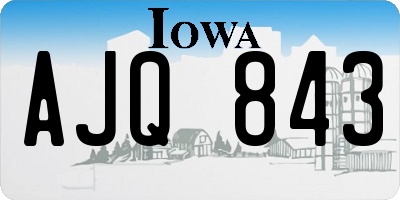 IA license plate AJQ843