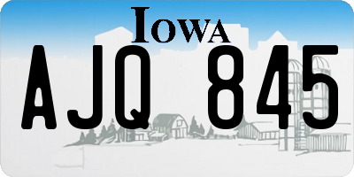 IA license plate AJQ845