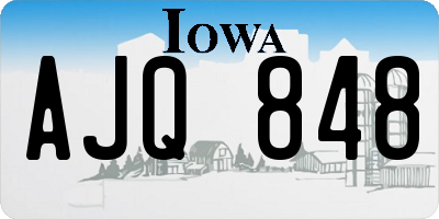 IA license plate AJQ848