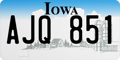 IA license plate AJQ851