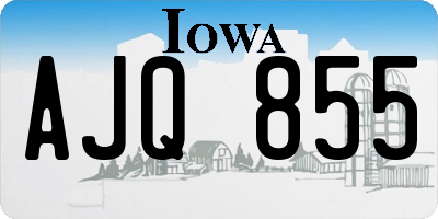 IA license plate AJQ855