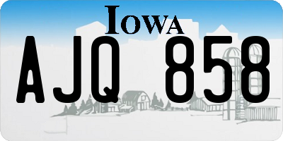IA license plate AJQ858