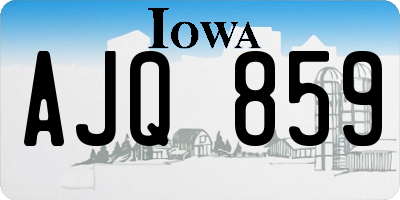 IA license plate AJQ859