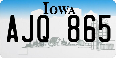 IA license plate AJQ865