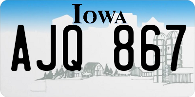 IA license plate AJQ867