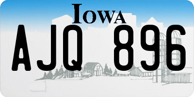 IA license plate AJQ896