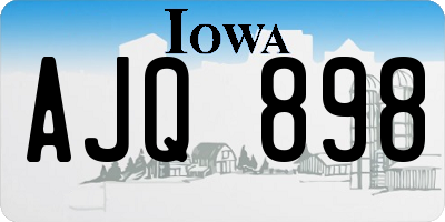 IA license plate AJQ898