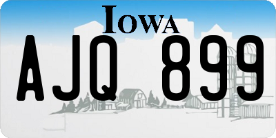IA license plate AJQ899