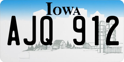 IA license plate AJQ912