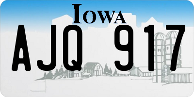 IA license plate AJQ917