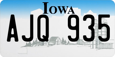 IA license plate AJQ935