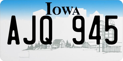 IA license plate AJQ945