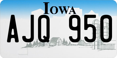 IA license plate AJQ950
