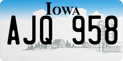 IA license plate AJQ958