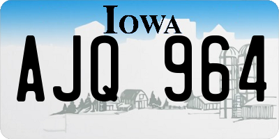 IA license plate AJQ964