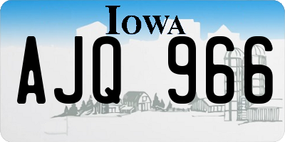 IA license plate AJQ966