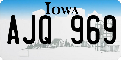 IA license plate AJQ969