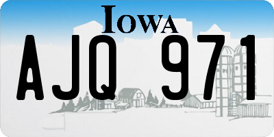 IA license plate AJQ971