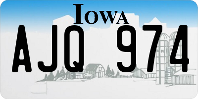 IA license plate AJQ974