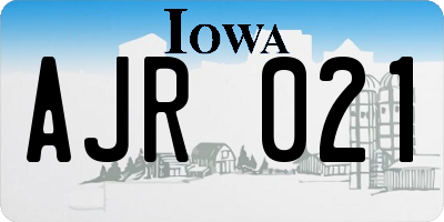 IA license plate AJR021