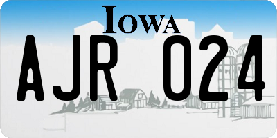 IA license plate AJR024