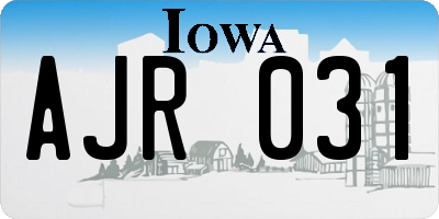 IA license plate AJR031