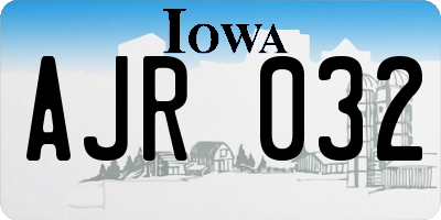 IA license plate AJR032
