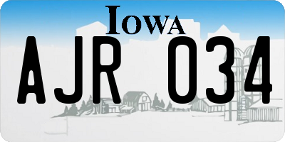 IA license plate AJR034