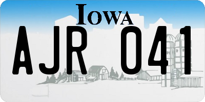 IA license plate AJR041