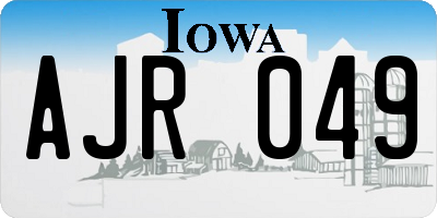 IA license plate AJR049
