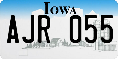 IA license plate AJR055